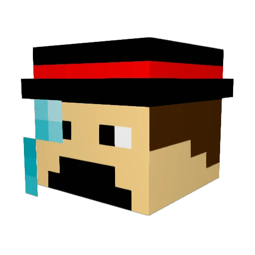 Benilith Minecraft avatar head, 3D render