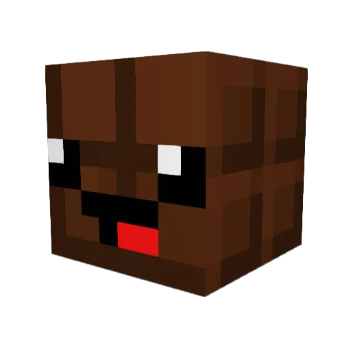 Beniluar Minecraft avatar head, 3D render