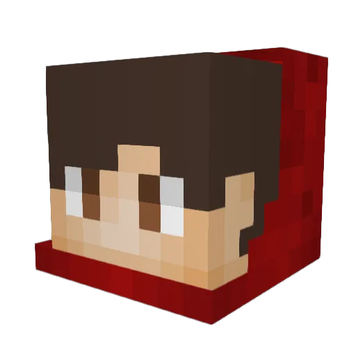 Benin49 Minecraft avatar head, 3D render