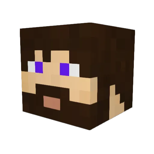 Beninblack Minecraft avatar head, 3D render