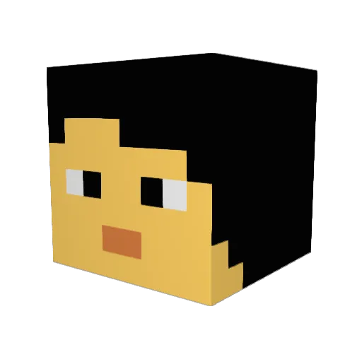 Benippo Minecraft avatar head, 3D render