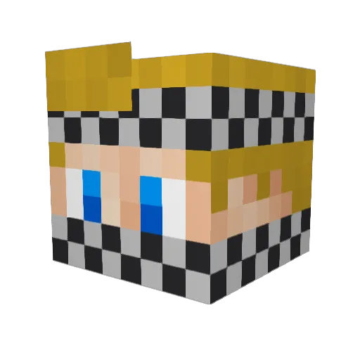 Beniroc Minecraft avatar head, 3D render