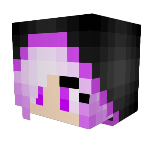 Benishidare Minecraft avatar head, 3D render