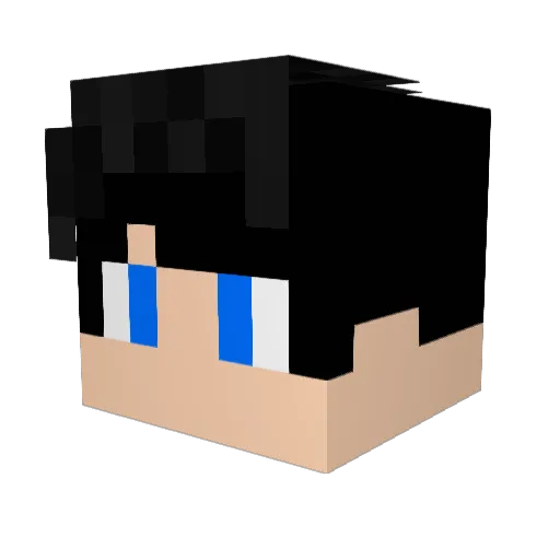 Beniske Minecraft avatar head, 3D render