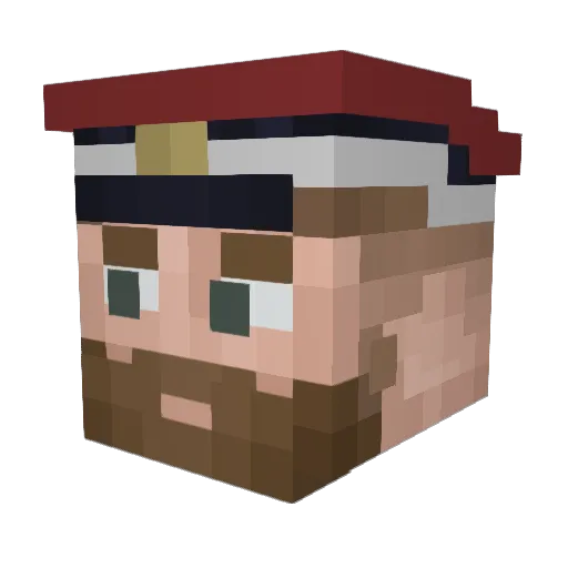 Benisms Minecraft avatar head, 3D render