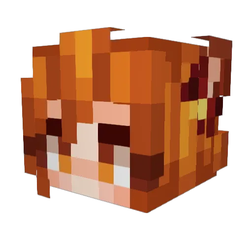 BenitexTex Minecraft avatar head, 3D render