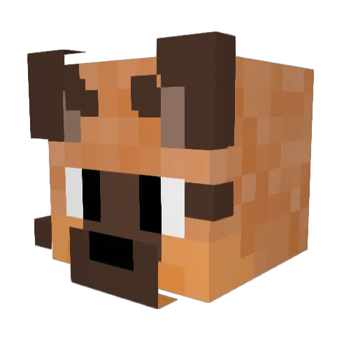 BenitoDorito Minecraft avatar head, 3D render