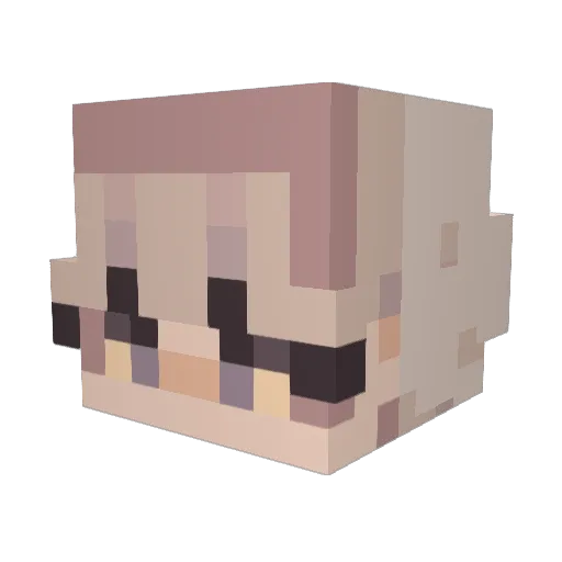 Beniu13 Minecraft avatar head, 3D render