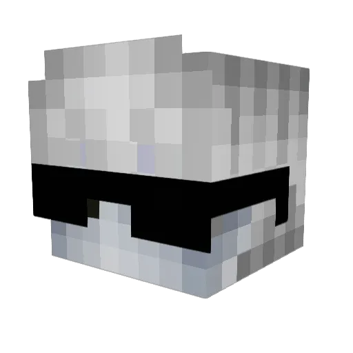Benixovec Minecraft avatar head, 3D render