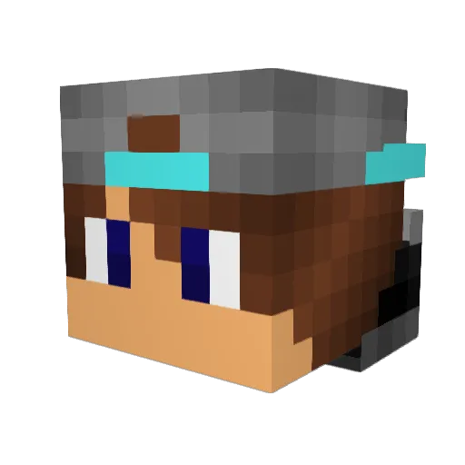 Benj818 Minecraft avatar head, 3D render