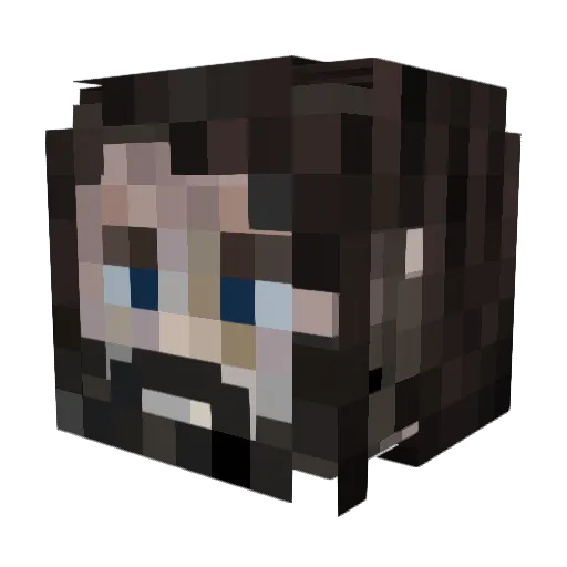 BenjZane Minecraft avatar head, 3D render