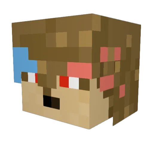 Benja23 Minecraft avatar head, 3D render