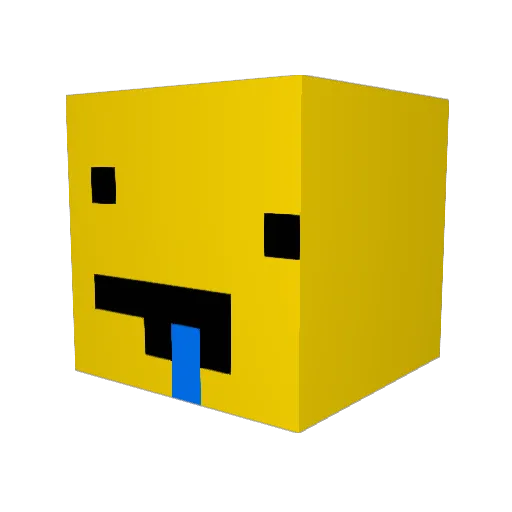 BenjaBelha Minecraft avatar head, 3D render