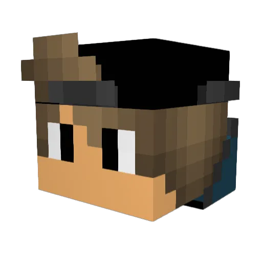 BenjaIF Minecraft avatar head, 3D render