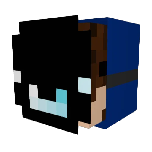 BenjaMilo Minecraft avatar head, 3D render