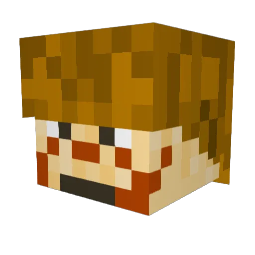 BenjaR23 Minecraft avatar head, 3D render