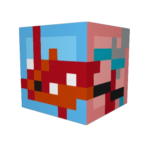 BenjaWild Minecraft avatar head, 3D render