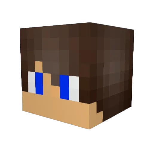 Benjaa Minecraft avatar head, 3D render