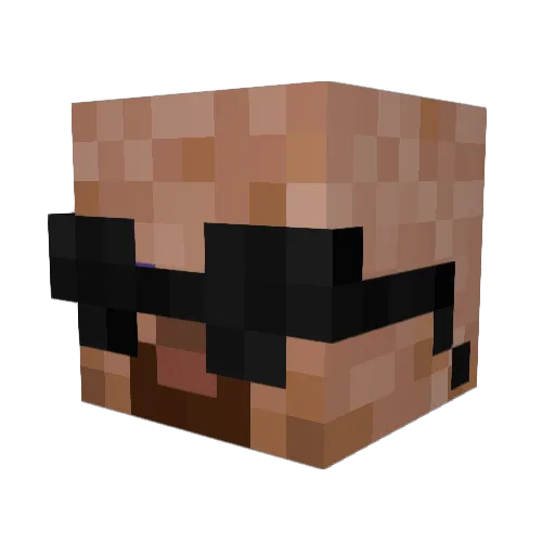BenjaaaPR Minecraft avatar head, 3D render