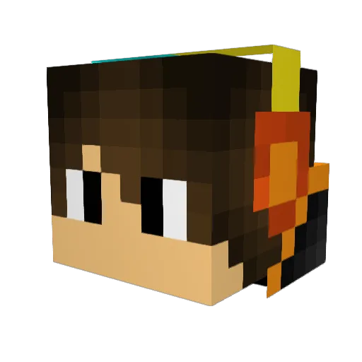 Benjaaba Minecraft avatar head, 3D render