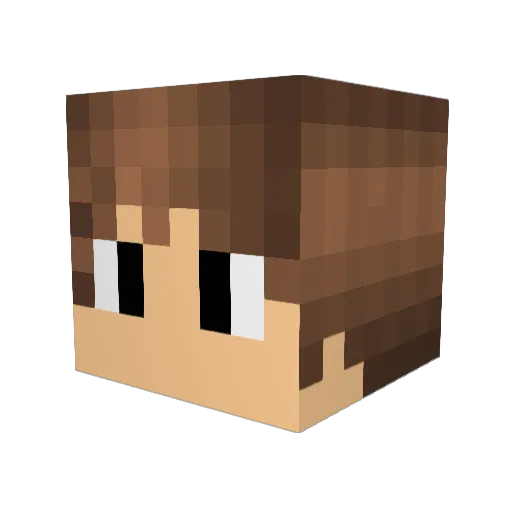 Benjabenve Minecraft avatar head, 3D render