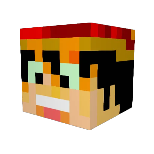 BenjahMan_ Minecraft avatar head, 3D render
