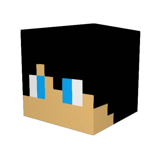 Benjamin37 Minecraft avatar head, 3D render