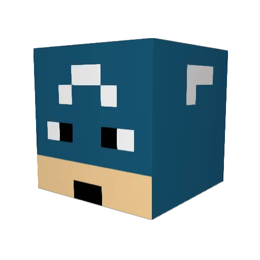BenjaminLL Minecraft avatar head, 3D render