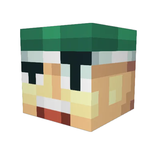 Benjaminsk Minecraft avatar head, 3D render