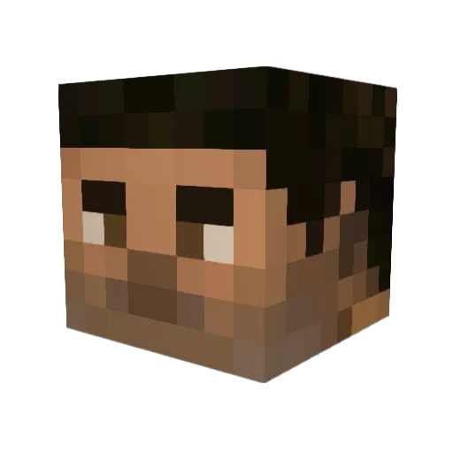Benjaminvtk Minecraft avatar head, 3D render