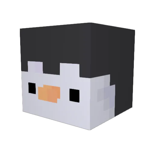 Benjax21 Minecraft avatar head, 3D render