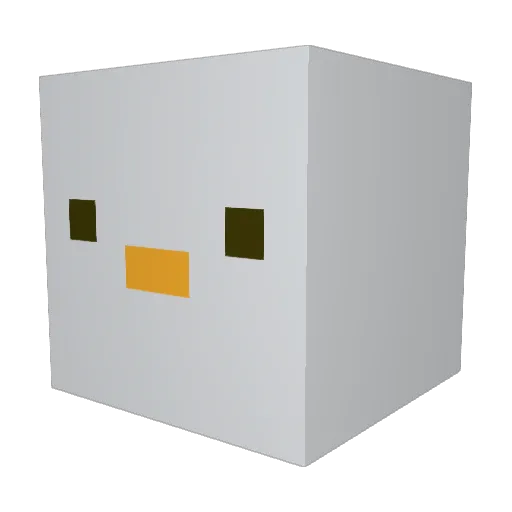 Benjerg Minecraft avatar head, 3D render