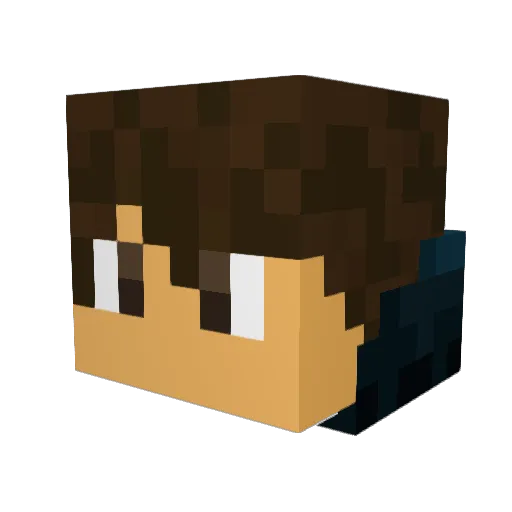 Benji10poe Minecraft avatar head, 3D render