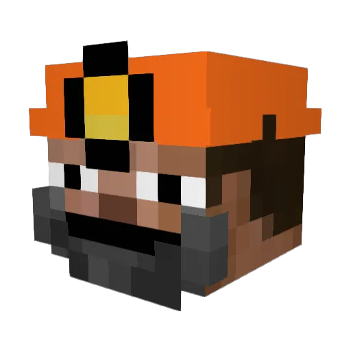 Benji1506 Minecraft avatar head, 3D render