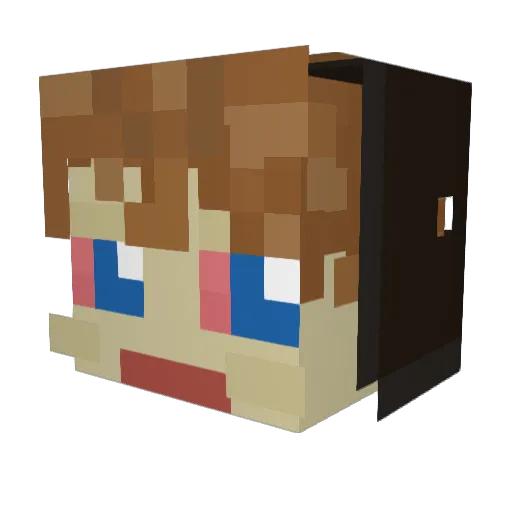 Benji2102 Minecraft avatar head, 3D render