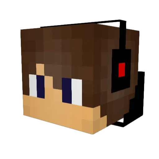 BenjiBaird Minecraft avatar head, 3D render