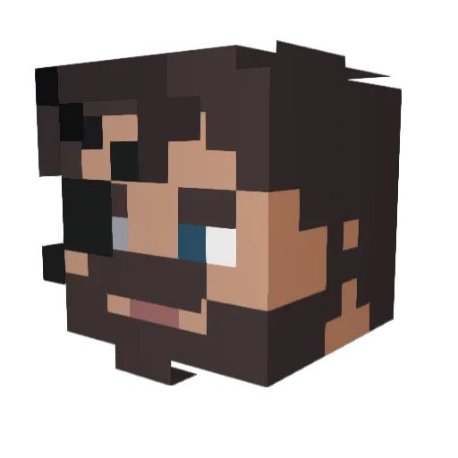 BenjiCoDo Minecraft avatar head, 3D render
