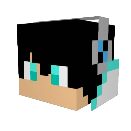 BenjiMB Minecraft avatar head, 3D render