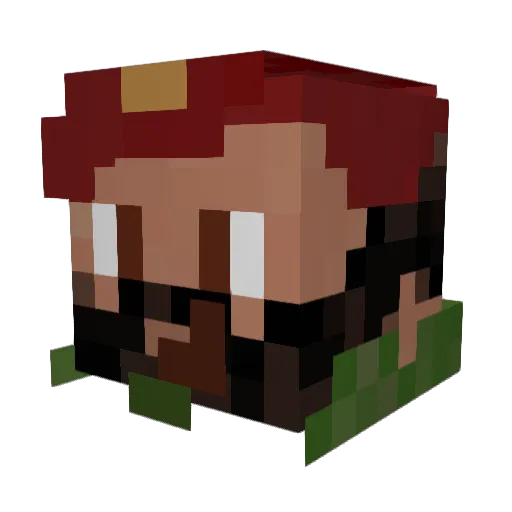 BenjiMajstor Minecraft avatar head, 3D render