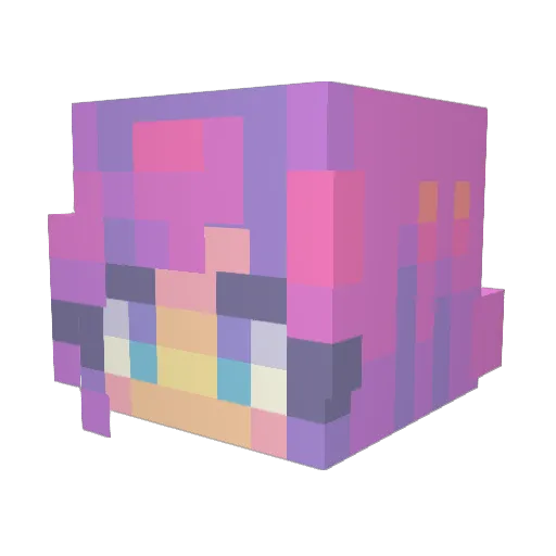BenjiRenee Minecraft avatar head, 3D render