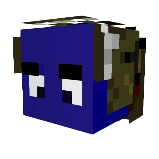 BenjiTater Minecraft avatar head, 3D render