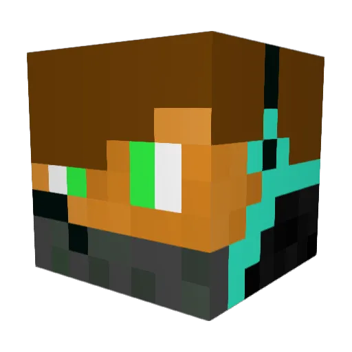 BenjiWalts Minecraft avatar head, 3D render