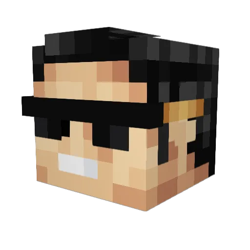 Benji_21 Minecraft avatar head, 3D render