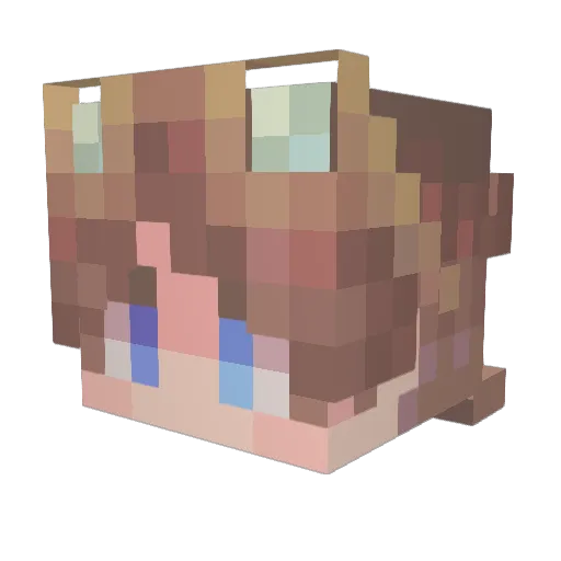 Benji_Button Minecraft avatar head, 3D render