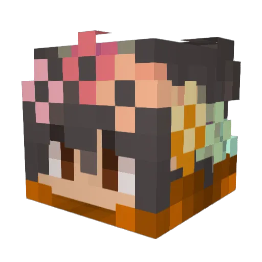 Benji_Jiji Minecraft avatar head, 3D render