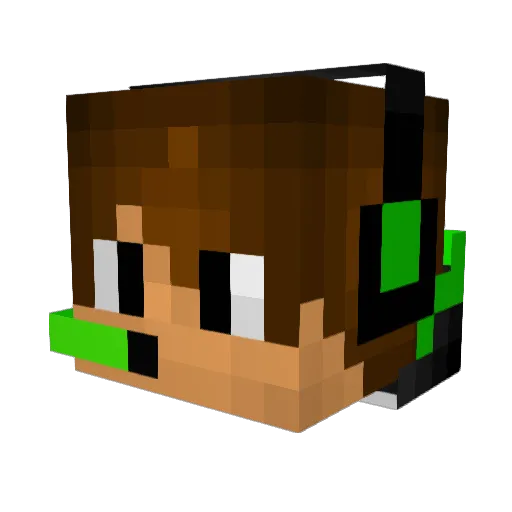Benjie89 Minecraft avatar head, 3D render