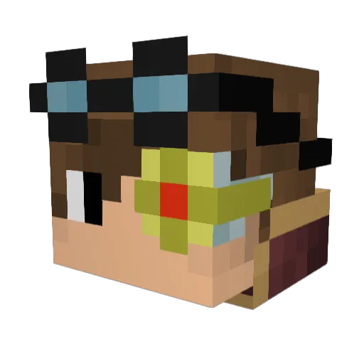BenjieTB Minecraft avatar head, 3D render