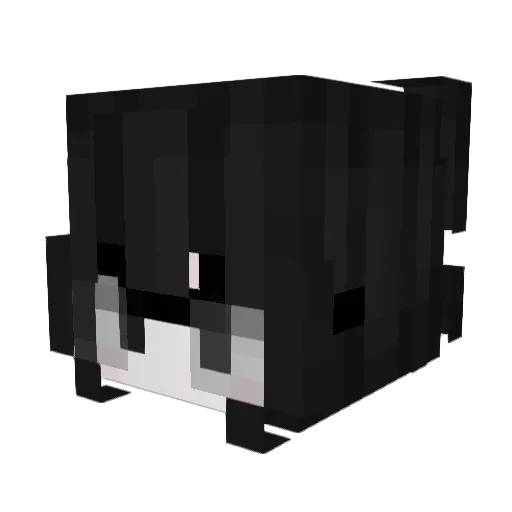 Benjihhz Minecraft avatar head, 3D render