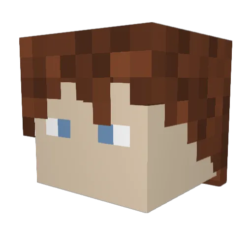Benjii19 Minecraft avatar head, 3D render