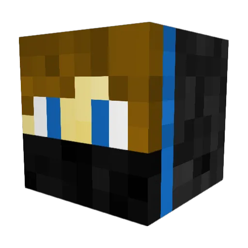 Benjiiiii Minecraft avatar head, 3D render